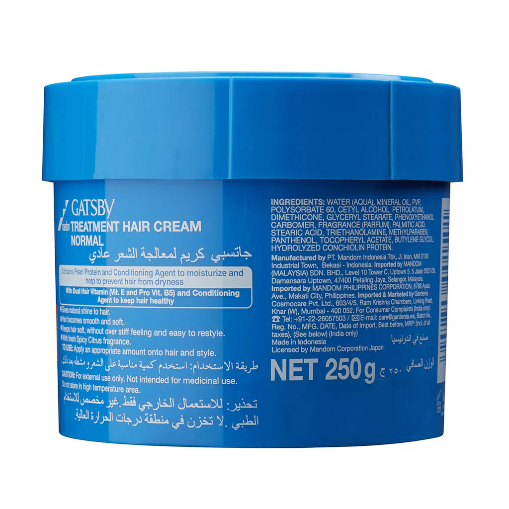 Gatsby Long Lasting Moisture, Hair Treatment Cream, Normal, 250g