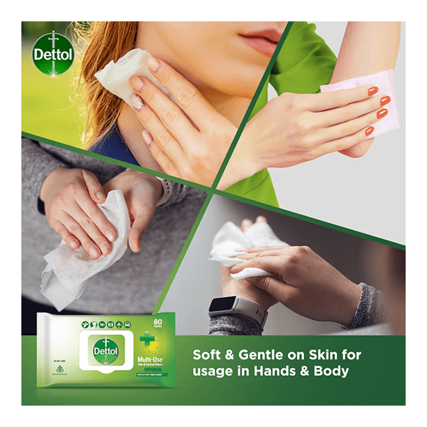 Dettol Wipes Original, 80 Wipes