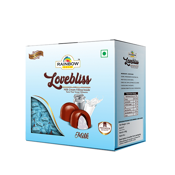 RAINBOW GOLD - Lovebliss Chocolate, Milk flavoured, 60Pcs