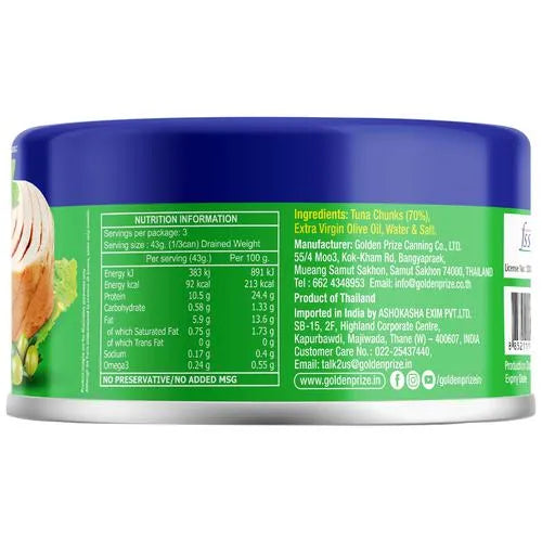 Golden Prize, Tuna Chunks in Olive Oil, 185gm