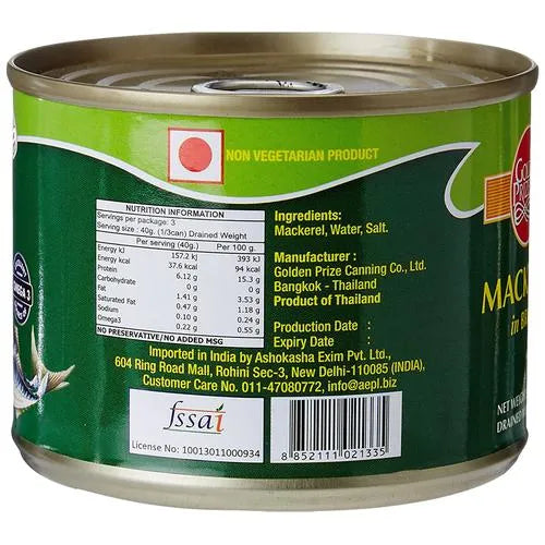 Golden Prize, Mackerel In Brine, 200gm
