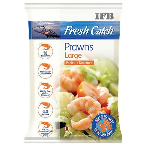 IFB Fresh Catch, Prawns Large, 200gm