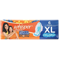 Whisper Choice Sanitary Pads - XL, 6 pcs