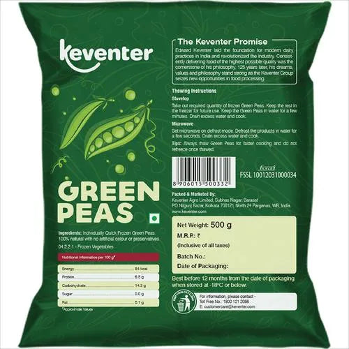 Keventer Frozen Green Peas, 500g