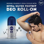 NIVEA Deodorant Roll On, Silver Protect, 50 ml