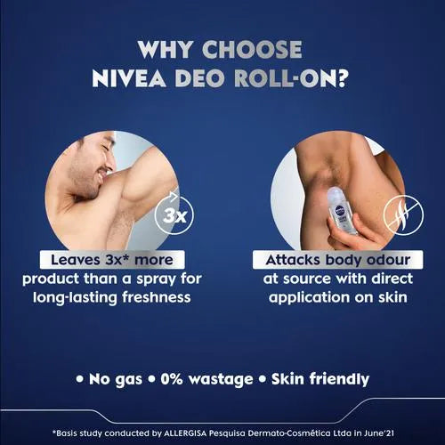 NIVEA Deodorant Roll On, Silver Protect, 50 ml