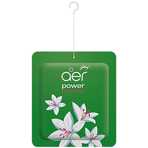 Godrej Aer Power Pocket - Long Lasting Bathroom Fragrance, Floral Delight, 10 g