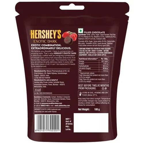 Hershey's Exotic Dark Raspberry & Goji, 100g