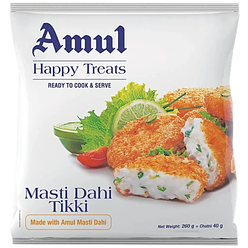 Amul Happy Treats Ready to Cook & Serve - Masti Dahi Tikki, 300 g
