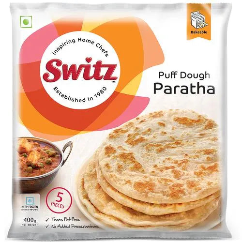 Switz Puff Dough Paratha, 400g