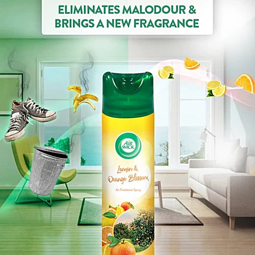 Airwick, Air Freshener Spray, Lemon & Orange Blossom, 245 ml