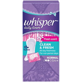 Whisper Clean & Fresh Daily Panty Liners For Women, 20 pcs