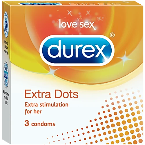 Durex Extra Dots - 3 Condoms
