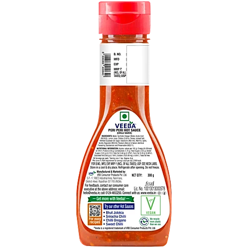 Veeba Peri Peri Hot Sauce, 300 g