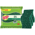 Scotch Brite Silver Sparks Scrub Pad, 3 pcs