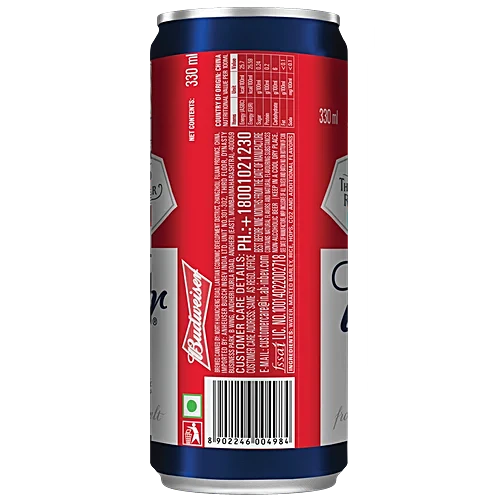 Budweiser 0.0 Non-Alcoholic Beer, 330 ml Can