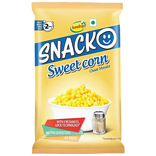 Sundrop Snacko Chaat Masala Sweet Corn, 121 g