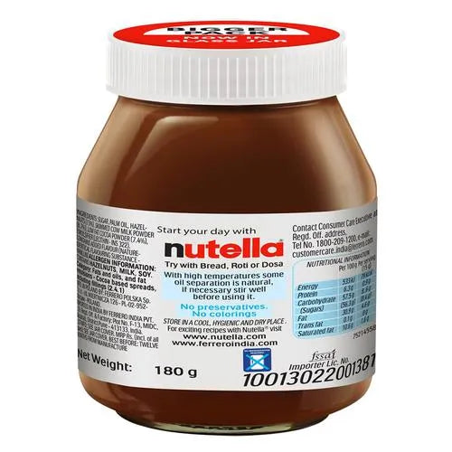 Nutella Hazelnut Spread with Cocoa, 180gm