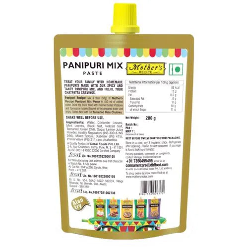 Mother's Recipe, Panipuri Mix Paste, 85gm