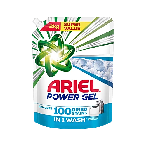 Ariel Power Gel Top Load & Semi Auto Liquid Detergent Super Saver, 2 kg