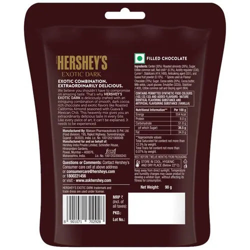 Hershey's Exotic Dark Californian Almonds with Guava & Mexican Chili Flavour, 90g