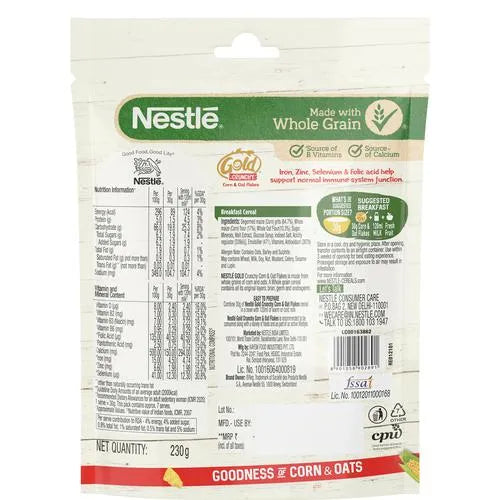 Nestle, Gold Crunchy Oats & Cornflakes Cereal, 230gm