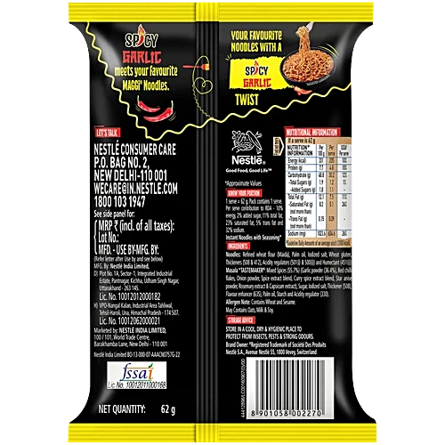 Maggi Spicy Garlic Instant Noodles, 62 g