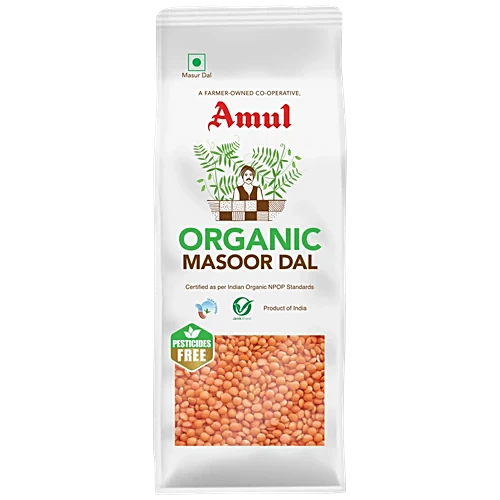 Amul Organic Masoor Dal, 500 g