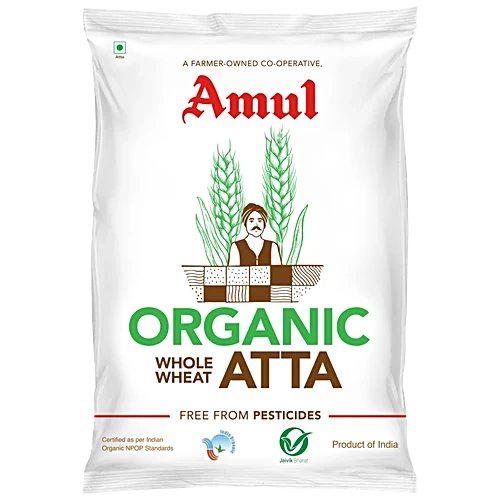 Amul Organic Whole Wheat Atta, 5 kg