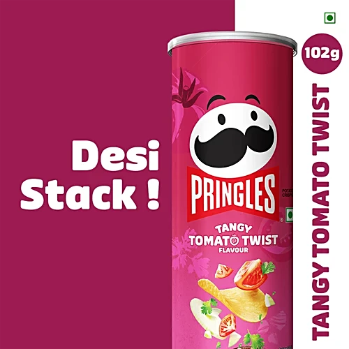 Pringles Potato Chips Tangy Tomato Twist - 102 g