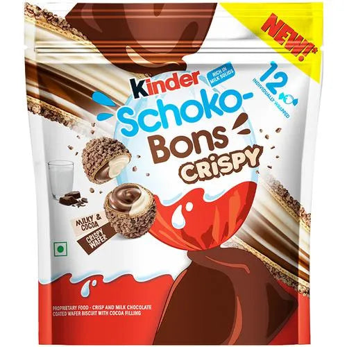 Kinder, Schoko Bons Milky & Cocoa Crispy Wafer, 67.2g