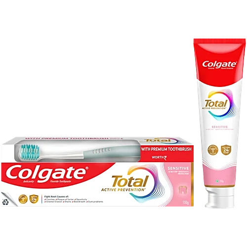 Colgate Total Sensitive Toothpaste With Premium Toothbrush, 150 g