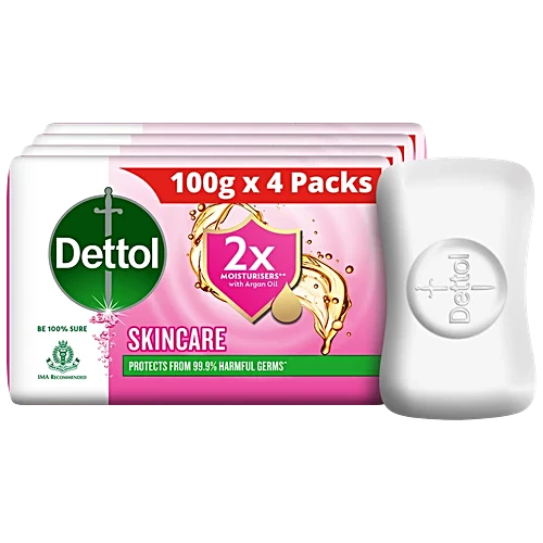 Dettol Skincare Soap, 100g  (Pack of 4)