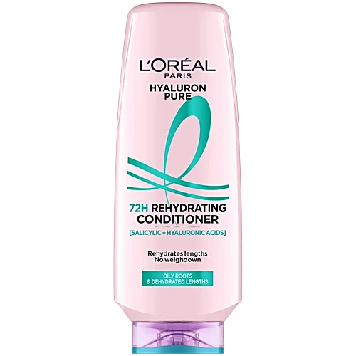 L'Oreal Paris Hyaluron Pure 72H Rehydrating Conditioner (Salicylic+Hyaluronic Acids) 175 ml
