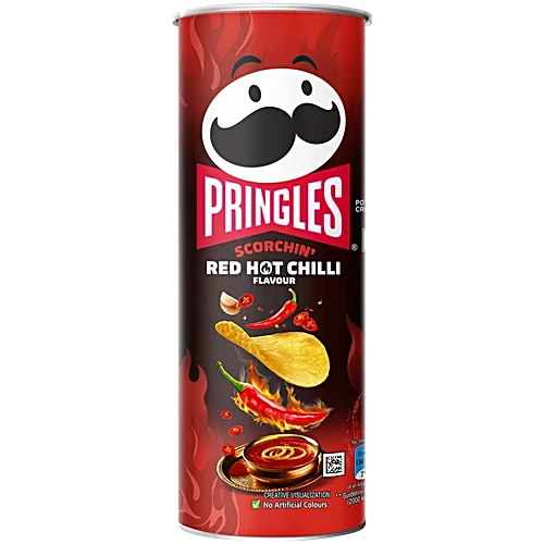 Pringles Scorchin' Red Hot Chilli Flavour Potato Crisps-102 g