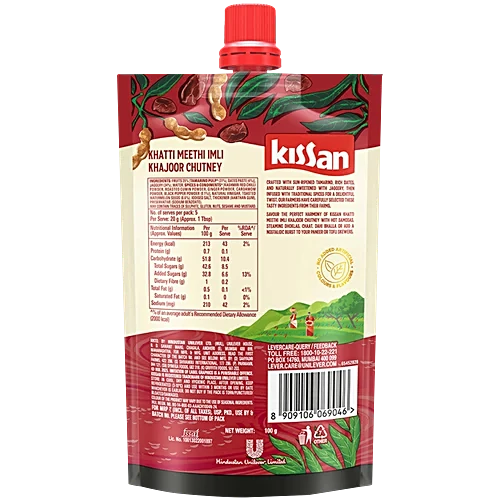 Kissan Khatti Meethi Imli Khajoor Chutney, 200 g