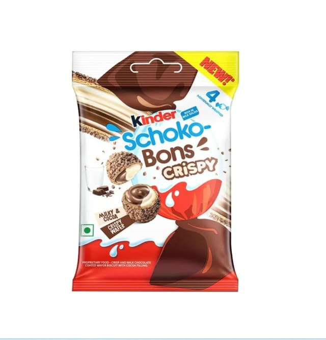Kinder, Schoko Bons Milky & Cocoa Crispy Wafer, 22.4g