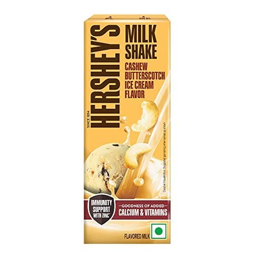 Hershey's Cashew Butterscotch Ice Cream Flavored Milkshake,  180ml