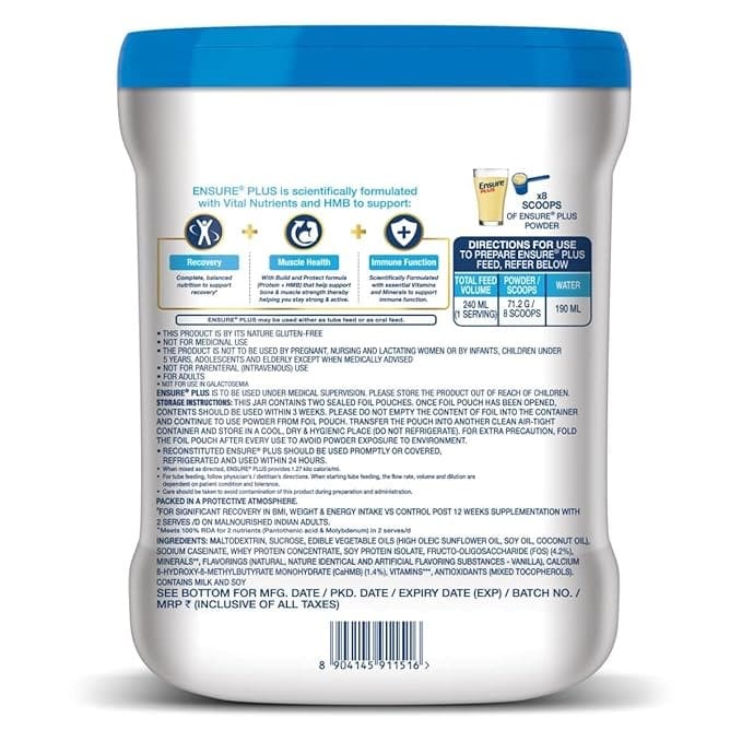 Ensure Plus Powder Vanilla, 1Kg