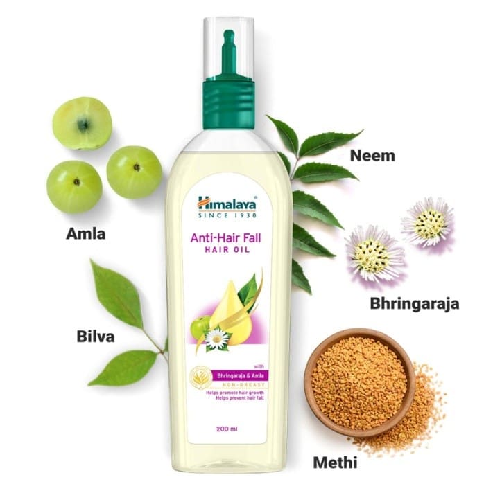 Himalaya Anti-Hair Fall Hair Oil with Bhringaraja and Amla, 200ml