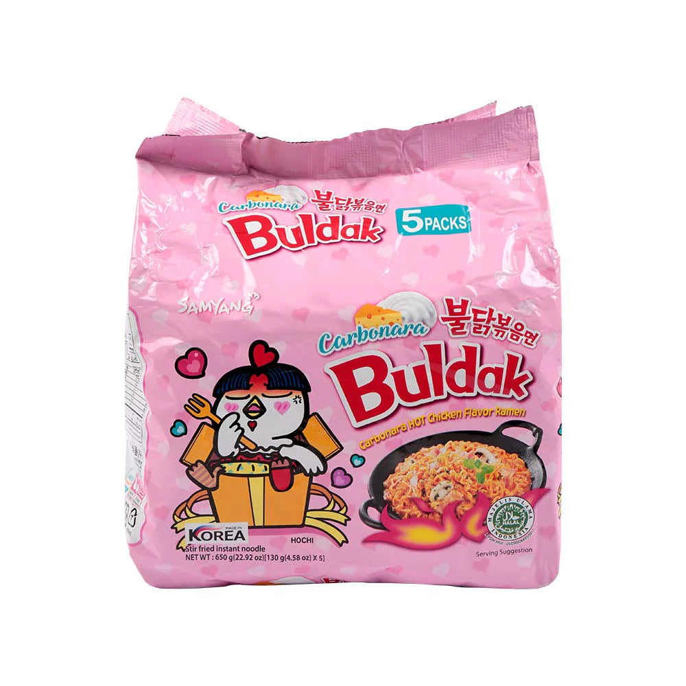Samyang, Buldak Carbonara Hot Chicken Flavour Ramen, 650G