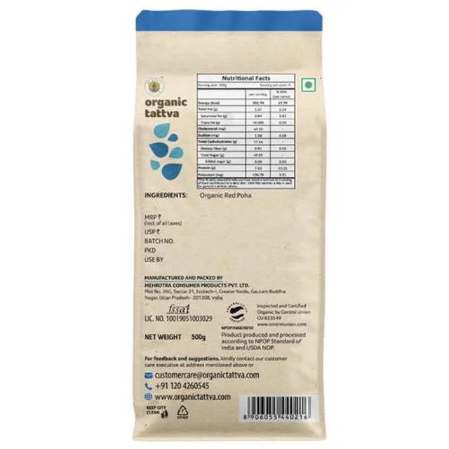 Organic Tattva Red Poha, 500gm