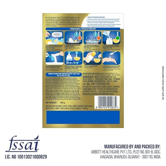 Similac Advance Follow-Up Infant Formula Stage 2, 400gm