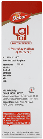 Dabur Lal Tail, Ayurvedic Baby Massage Oil, 100ml