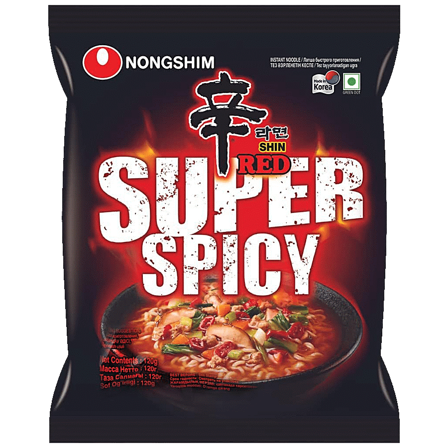 NONGSHIM Shin Red Super Spicy Noodles, 120gm