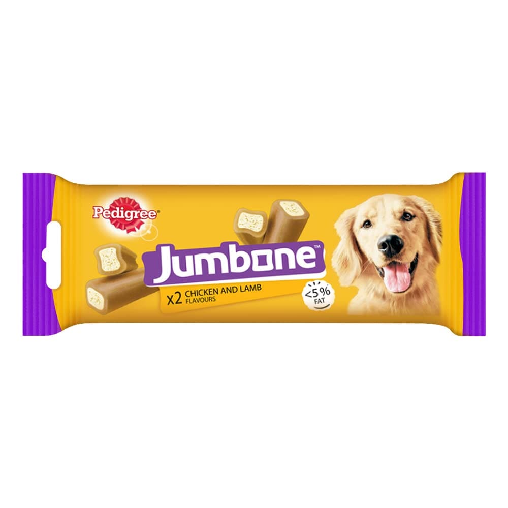 Pedigree Jumbone Dog Treat, Chicken & Lamb Flavour, 180g