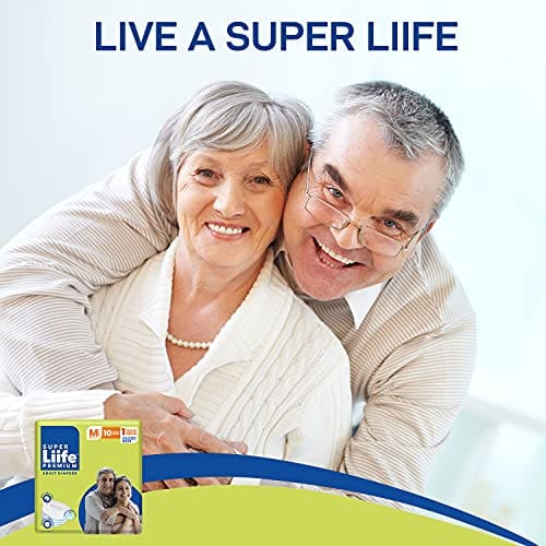 Super Liife Rash Free Premium Adult Diaper Pants for Unisex, L-10 Count