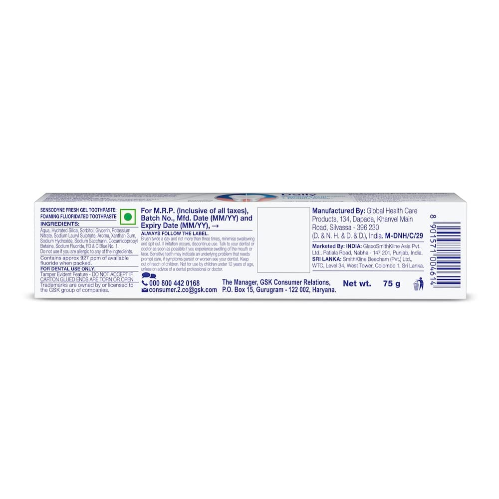 Sensodyne Toothpaste Fresh Gel, 75g