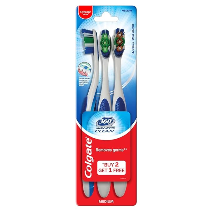 Colgate 360 Whole Mouth Clean Toothbrush - Buy 2 Get 1 Free