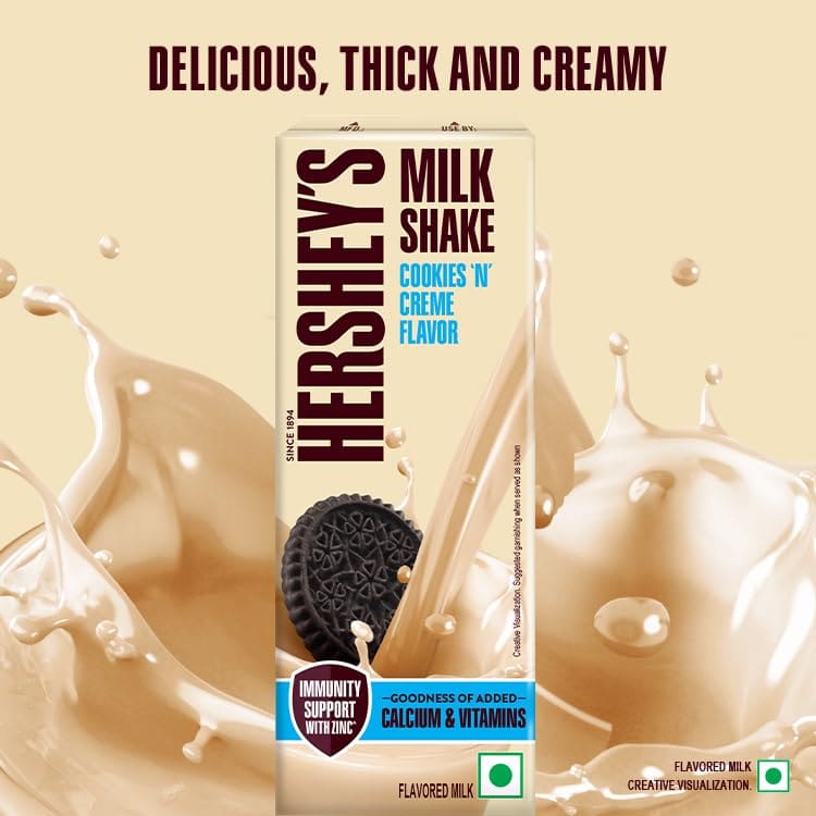Hershey's Cookies N Crème Flavored Milkshake,180ml